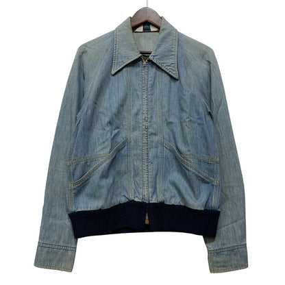 【中古品】【メンズ】 LEE SET リーセット USA製 TALON ZIP 70-80S RIB ZIP UP DENIM JACKET リブ ジップアップ デニム ジャケット アウター 146-260916-yn-14-izu サイズ：不明 カラー：ライトインディゴ 万代Net店
