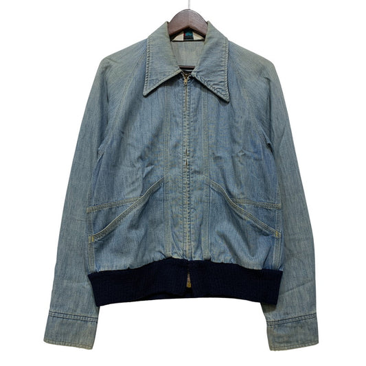 【中古品】【メンズ】 LEE SET リーセット USA製 TALON ZIP 70-80S RIB ZIP UP DENIM JACKET リブ ジップアップ デニム ジャケット アウター 146-260916-yn-14-izu サイズ：不明 カラー：ライトインディゴ 万代Net店