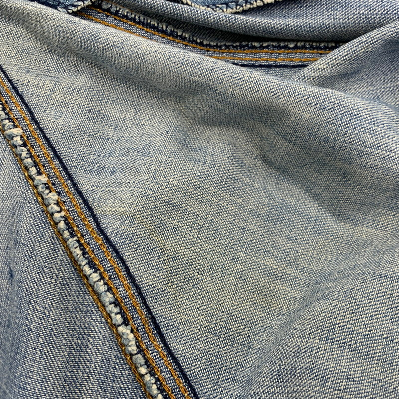 【中古品】【メンズ】 LEE SET リーセット USA製 TALON ZIP 70-80S RIB ZIP UP DENIM JACKET リブ ジップアップ デニム ジャケット アウター 146-260916-yn-14-izu サイズ：不明 カラー：ライトインディゴ 万代Net店