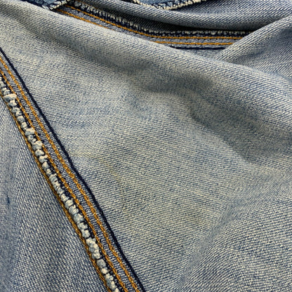 【中古品】【メンズ】 LEE SET リーセット USA製 TALON ZIP 70-80S RIB ZIP UP DENIM JACKET リブ ジップアップ デニム ジャケット アウター 146-260916-yn-14-izu サイズ：不明 カラー：ライトインディゴ 万代Net店