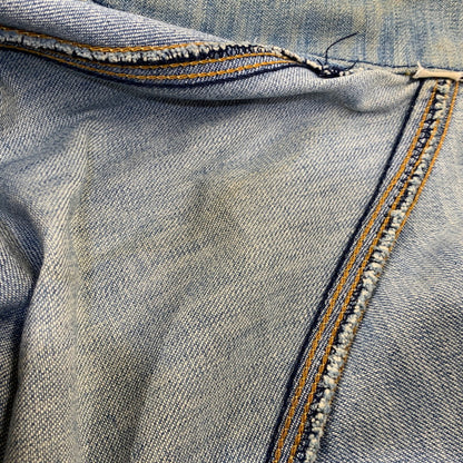 【中古品】【メンズ】 LEE SET リーセット USA製 TALON ZIP 70-80S RIB ZIP UP DENIM JACKET リブ ジップアップ デニム ジャケット アウター 146-260916-yn-14-izu サイズ：不明 カラー：ライトインディゴ 万代Net店