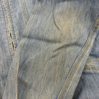 【中古品】【メンズ】 LEE SET リーセット USA製 TALON ZIP 70-80S RIB ZIP UP DENIM JACKET リブ ジップアップ デニム ジャケット アウター 146-260916-yn-14-izu サイズ：不明 カラー：ライトインディゴ 万代Net店