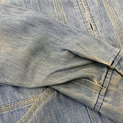 【中古品】【メンズ】 LEE SET リーセット USA製 TALON ZIP 70-80S RIB ZIP UP DENIM JACKET リブ ジップアップ デニム ジャケット アウター 146-260916-yn-14-izu サイズ：不明 カラー：ライトインディゴ 万代Net店