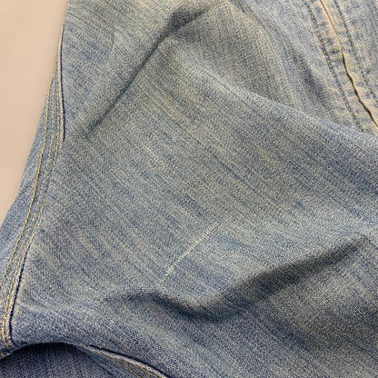 【中古品】【メンズ】 LEE SET リーセット USA製 TALON ZIP 70-80S RIB ZIP UP DENIM JACKET リブ ジップアップ デニム ジャケット アウター 146-260916-yn-14-izu サイズ：不明 カラー：ライトインディゴ 万代Net店