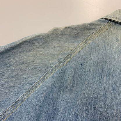 【中古品】【メンズ】 LEE SET リーセット USA製 TALON ZIP 70-80S RIB ZIP UP DENIM JACKET リブ ジップアップ デニム ジャケット アウター 146-260916-yn-14-izu サイズ：不明 カラー：ライトインディゴ 万代Net店