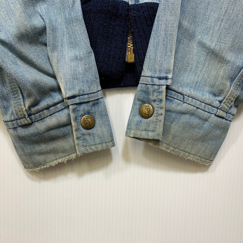 【中古品】【メンズ】 LEE SET リーセット USA製 TALON ZIP 70-80S RIB ZIP UP DENIM JACKET リブ ジップアップ デニム ジャケット アウター 146-260916-yn-14-izu サイズ：不明 カラー：ライトインディゴ 万代Net店