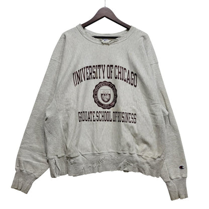 【現状渡し品】【メンズ】 CHAMPION チャンピオン 90S UNIVERSITY OF CHICAGO REVERSE WEAVE SWEATSHIRT ユニバーシティ オブ シカゴ リバース ウィーブ スウェットシャツ トップス 長袖 146-260903-ya-12-izu サイズ：XL カラー：グレー 万代Net店