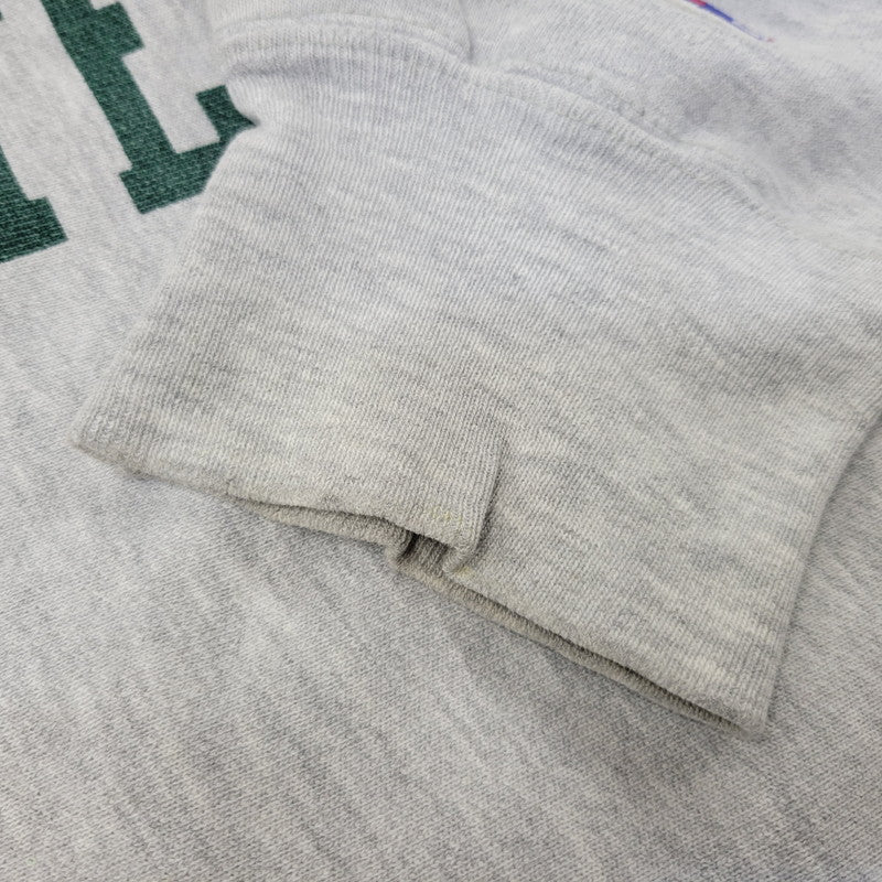【中古品】【メンズ】 CHAMPION チャンピオン トリコタグ中期 染み込みプリント USA製 80S MICHIGAN STATE REVERSE WEAVE SWEATSHIRT リバースウィーブ スウェットシャツ トップス 長袖 146-260904-cs-01-izu サイズ：XL カラー：グレー 万代Net店