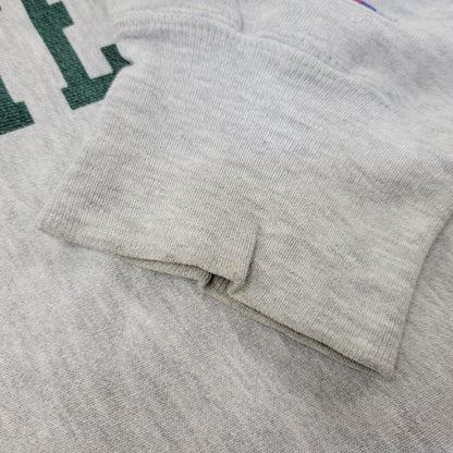 【中古品】【メンズ】 CHAMPION チャンピオン トリコタグ中期 染み込みプリント USA製 80S MICHIGAN STATE REVERSE WEAVE SWEATSHIRT リバースウィーブ スウェットシャツ トップス 長袖 146-260904-cs-01-izu サイズ：XL カラー：グレー 万代Net店