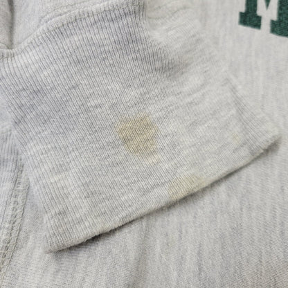 【中古品】【メンズ】 CHAMPION チャンピオン トリコタグ中期 染み込みプリント USA製 80S MICHIGAN STATE REVERSE WEAVE SWEATSHIRT リバースウィーブ スウェットシャツ トップス 長袖 146-260904-cs-01-izu サイズ：XL カラー：グレー 万代Net店
