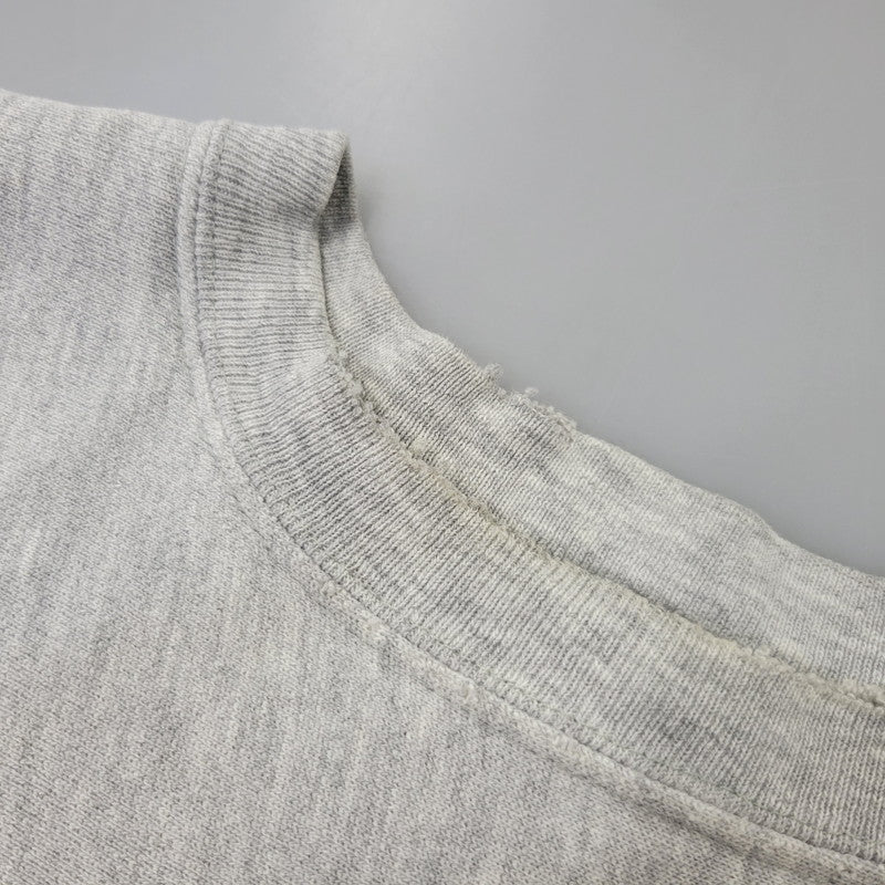 【中古品】【メンズ】 CHAMPION チャンピオン トリコタグ中期 染み込みプリント USA製 80S MICHIGAN STATE REVERSE WEAVE SWEATSHIRT リバースウィーブ スウェットシャツ トップス 長袖 146-260904-cs-01-izu サイズ：XL カラー：グレー 万代Net店