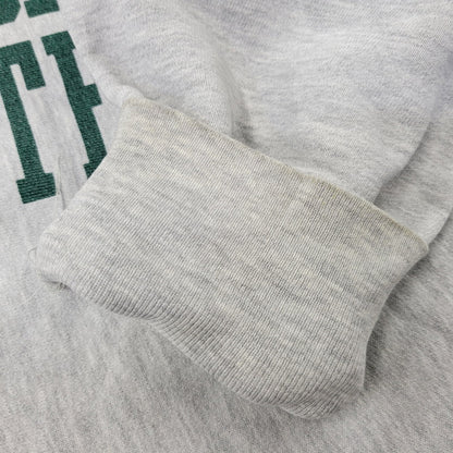 【中古品】【メンズ】 CHAMPION チャンピオン トリコタグ中期 染み込みプリント USA製 80S MICHIGAN STATE REVERSE WEAVE SWEATSHIRT リバースウィーブ スウェットシャツ トップス 長袖 146-260904-cs-01-izu サイズ：XL カラー：グレー 万代Net店