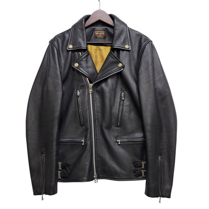 【中古品】【メンズ】 MR.OLIVE ミスターオリーブ COW LEATHER DOUBLE RIDERS JACKET M-17350 カウレザー ダブルライダースジャケット 140-260903-as-29-izu サイズ：L カラー：ブラック 万代Net店