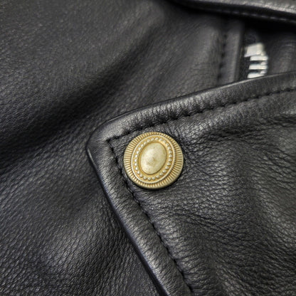 【中古品】【メンズ】 MR.OLIVE ミスターオリーブ COW LEATHER DOUBLE RIDERS JACKET M-17350 カウレザー ダブルライダースジャケット 140-260903-as-29-izu サイズ：L カラー：ブラック 万代Net店
