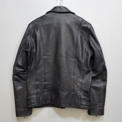 【中古品】【メンズ】 MR.OLIVE ミスターオリーブ COW LEATHER DOUBLE RIDERS JACKET M-17350 カウレザー ダブルライダースジャケット 140-260903-as-29-izu サイズ：L カラー：ブラック 万代Net店