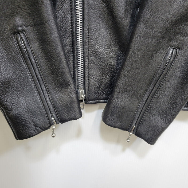 【中古品】【メンズ】 MR.OLIVE ミスターオリーブ COW LEATHER DOUBLE RIDERS JACKET M-17350 カウレザー ダブルライダースジャケット 140-260903-as-29-izu サイズ：L カラー：ブラック 万代Net店