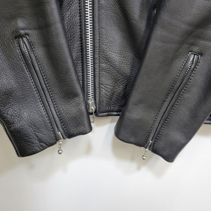 【中古品】【メンズ】 MR.OLIVE ミスターオリーブ COW LEATHER DOUBLE RIDERS JACKET M-17350 カウレザー ダブルライダースジャケット 140-260903-as-29-izu サイズ：L カラー：ブラック 万代Net店