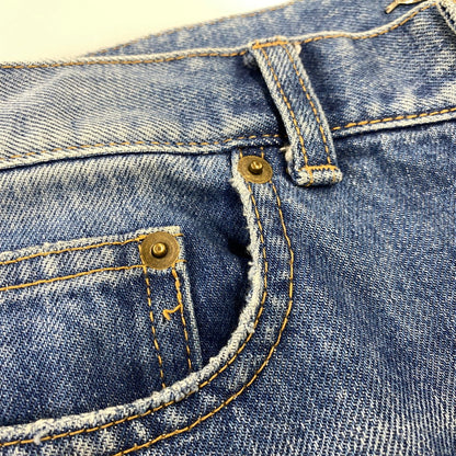 【中古品】【メンズ】 SAINT LAURENT サンローラン Y883L 4068 D14 M SL-LW ANTHONY VACCARELLO期 アンソニーヴァカレロ 17SS DENIM PANTS デニム パンツ ボトムス ズボン 152-260904-cs-08-izu サイズ：28 カラー：インディゴ 万代Net店