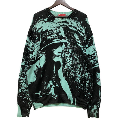 【中古品】【メンズ】 SUPREME シュプリーム 19FW IS LOVE SWEATER イズ ラブ セーター トップス 長袖 149-260904-cs-02-izu サイズ：M カラー：BRIGHT TEAL 万代Net店