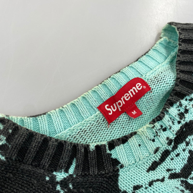 【中古品】【メンズ】 SUPREME シュプリーム 19FW IS LOVE SWEATER イズ ラブ セーター トップス 長袖 149-260904-cs-02-izu サイズ：M カラー：BRIGHT TEAL 万代Net店