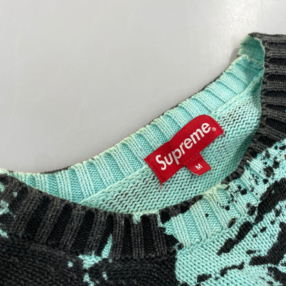 【中古品】【メンズ】 SUPREME シュプリーム 19FW IS LOVE SWEATER イズ ラブ セーター トップス 長袖 149-260904-cs-02-izu サイズ：M カラー：BRIGHT TEAL 万代Net店