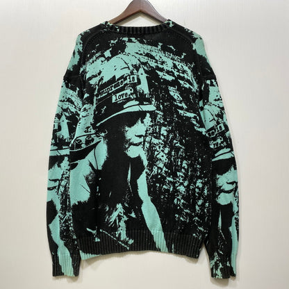 【中古品】【メンズ】 SUPREME シュプリーム 19FW IS LOVE SWEATER イズ ラブ セーター トップス 長袖 149-260904-cs-02-izu サイズ：M カラー：BRIGHT TEAL 万代Net店