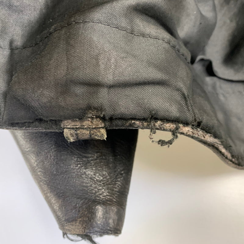 【ジャンク品】【メンズ】 SCHOTT ショット LEATHER DOUBLE RIDERS JACKET レザー ダブル ライダース ジャケット アウター 145-260905-cs-09-izu サイズ：44 カラー：ブラック 万代Net店