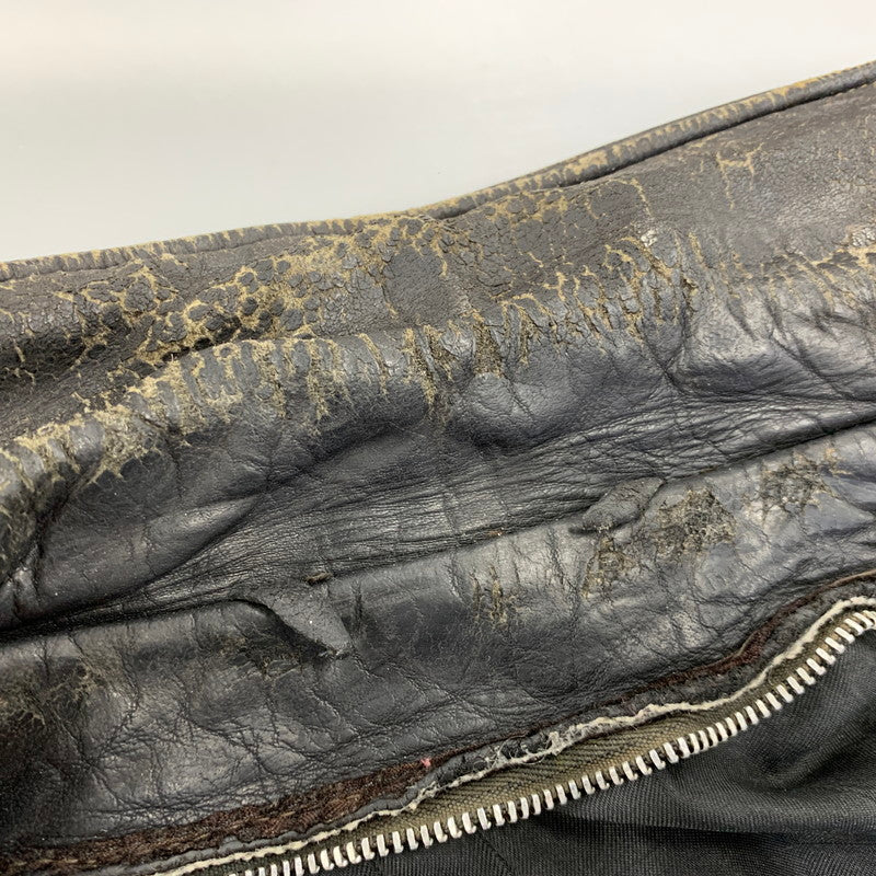 【ジャンク品】【メンズ】 SCHOTT ショット LEATHER DOUBLE RIDERS JACKET レザー ダブル ライダース ジャケット アウター 145-260905-cs-09-izu サイズ：44 カラー：ブラック 万代Net店