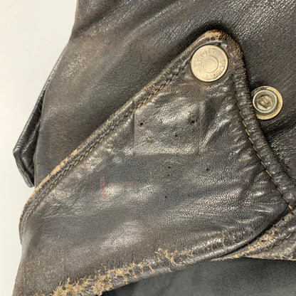 【ジャンク品】【メンズ】 SCHOTT ショット LEATHER DOUBLE RIDERS JACKET レザー ダブル ライダース ジャケット アウター 145-260905-cs-09-izu サイズ：44 カラー：ブラック 万代Net店