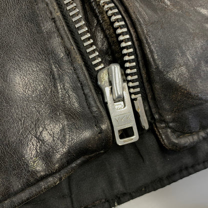 【ジャンク品】【メンズ】 SCHOTT ショット LEATHER DOUBLE RIDERS JACKET レザー ダブル ライダース ジャケット アウター 145-260905-cs-09-izu サイズ：44 カラー：ブラック 万代Net店