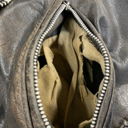 【ジャンク品】【メンズ】 SCHOTT ショット LEATHER DOUBLE RIDERS JACKET レザー ダブル ライダース ジャケット アウター 145-260905-cs-09-izu サイズ：44 カラー：ブラック 万代Net店