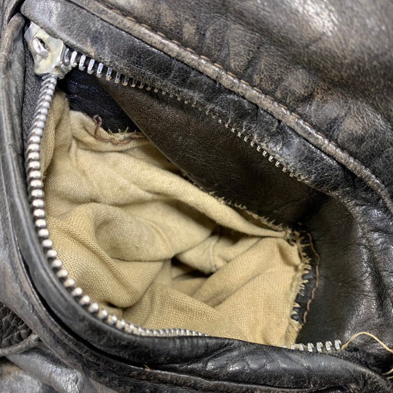 【ジャンク品】【メンズ】 SCHOTT ショット LEATHER DOUBLE RIDERS JACKET レザー ダブル ライダース ジャケット アウター 145-260905-cs-09-izu サイズ：44 カラー：ブラック 万代Net店