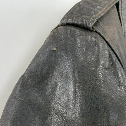 【ジャンク品】【メンズ】 SCHOTT ショット LEATHER DOUBLE RIDERS JACKET レザー ダブル ライダース ジャケット アウター 145-260905-cs-09-izu サイズ：44 カラー：ブラック 万代Net店