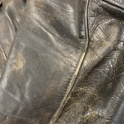 【ジャンク品】【メンズ】 SCHOTT ショット LEATHER DOUBLE RIDERS JACKET レザー ダブル ライダース ジャケット アウター 145-260905-cs-09-izu サイズ：44 カラー：ブラック 万代Net店