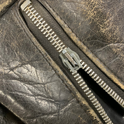 【ジャンク品】【メンズ】 SCHOTT ショット LEATHER DOUBLE RIDERS JACKET レザー ダブル ライダース ジャケット アウター 145-260905-cs-09-izu サイズ：44 カラー：ブラック 万代Net店
