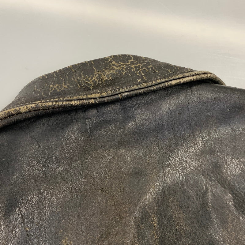 【ジャンク品】【メンズ】 SCHOTT ショット LEATHER DOUBLE RIDERS JACKET レザー ダブル ライダース ジャケット アウター 145-260905-cs-09-izu サイズ：44 カラー：ブラック 万代Net店