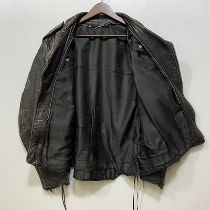 【ジャンク品】【メンズ】 SCHOTT ショット LEATHER DOUBLE RIDERS JACKET レザー ダブル ライダース ジャケット アウター 145-260905-cs-09-izu サイズ：44 カラー：ブラック 万代Net店