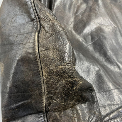 【ジャンク品】【メンズ】 SCHOTT ショット LEATHER DOUBLE RIDERS JACKET レザー ダブル ライダース ジャケット アウター 145-260905-cs-09-izu サイズ：44 カラー：ブラック 万代Net店