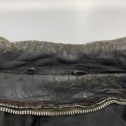 【ジャンク品】【メンズ】 SCHOTT ショット LEATHER DOUBLE RIDERS JACKET レザー ダブル ライダース ジャケット アウター 145-260905-cs-09-izu サイズ：44 カラー：ブラック 万代Net店