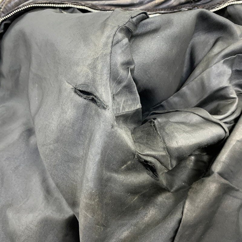 【ジャンク品】【メンズ】 SCHOTT ショット LEATHER DOUBLE RIDERS JACKET レザー ダブル ライダース ジャケット アウター 145-260905-cs-09-izu サイズ：44 カラー：ブラック 万代Net店