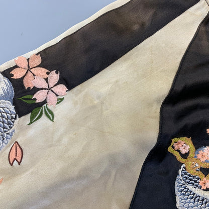 【現状渡し品】【メンズ】 花旅楽団 ハナタビガクダン 鯉×桜 SOUVENIR JACKET スーベニア ジャケット アウター 145-260905-cs-07-izu サイズ：S カラー：ブラック/ブラウン系 万代Net店