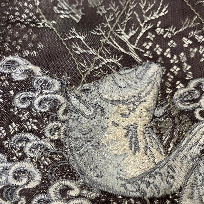 【現状渡し品】【メンズ】 花旅楽団 ハナタビガクダン 鯉×桜 SOUVENIR JACKET スーベニア ジャケット アウター 145-260905-cs-07-izu サイズ：S カラー：ブラック/ブラウン系 万代Net店