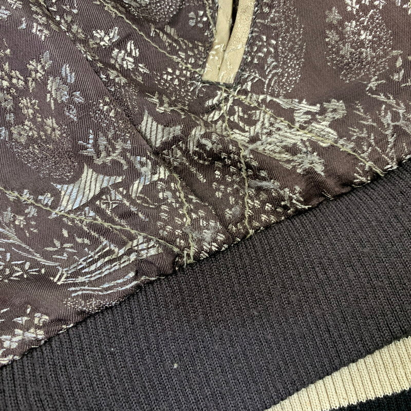 【現状渡し品】【メンズ】 花旅楽団 ハナタビガクダン 鯉×桜 SOUVENIR JACKET スーベニア ジャケット アウター 145-260905-cs-07-izu サイズ：S カラー：ブラック/ブラウン系 万代Net店