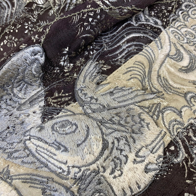 【現状渡し品】【メンズ】 花旅楽団 ハナタビガクダン 鯉×桜 SOUVENIR JACKET スーベニア ジャケット アウター 145-260905-cs-07-izu サイズ：S カラー：ブラック/ブラウン系 万代Net店