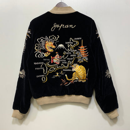 【中古品】【メンズ】 PINK DRAGON ピンクドラゴン 別珍 JAPAN MAP×DRAGON 30TH SOUVENIR JACKET ３０周年 スーベニア ジャケット アウター 145-260905-cs-08-izu サイズ：不明 カラー：ブラック/ホワイト 万代Net店