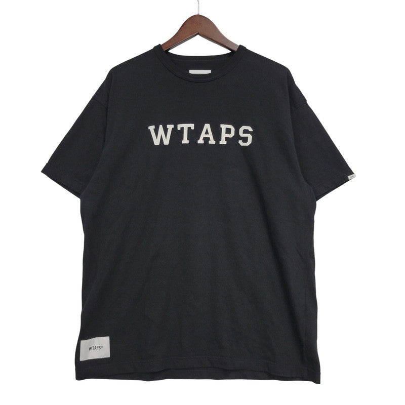 【中古品】【メンズ】 WTAPS ダブルタップス ACADEMY SS COTTON. COLLEGE 241ATDT-CSM21 アカデミー コットン カレッジ 半袖 Tシャツ 142-260909-as-12-izu サイズ：02 カラー：ブラック 万代Net店