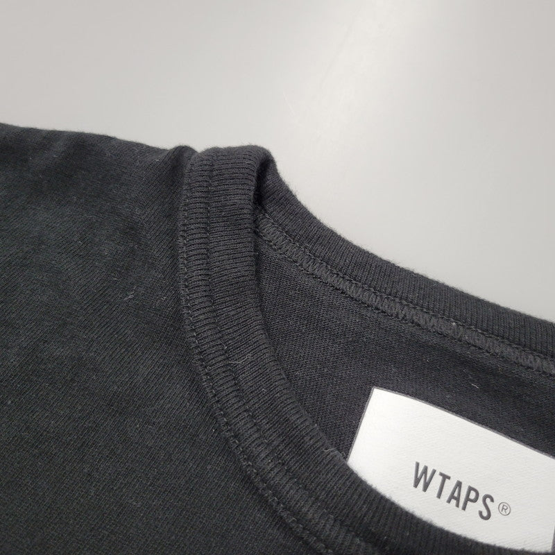【中古品】【メンズ】 WTAPS ダブルタップス ACADEMY SS COTTON. COLLEGE 241ATDT-CSM21 アカデミー コットン カレッジ 半袖 Tシャツ 142-260909-as-12-izu サイズ：02 カラー：ブラック 万代Net店