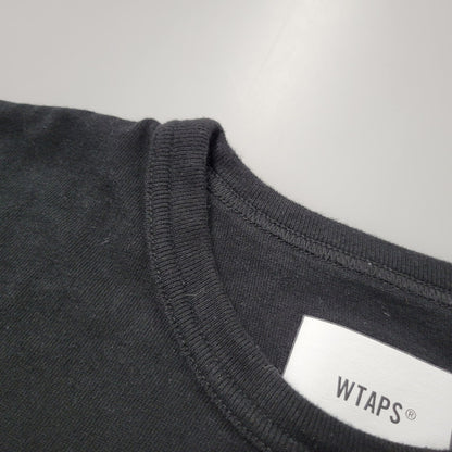 【中古品】【メンズ】 WTAPS ダブルタップス ACADEMY SS COTTON. COLLEGE 241ATDT-CSM21 アカデミー コットン カレッジ 半袖 Tシャツ 142-260909-as-12-izu サイズ：02 カラー：ブラック 万代Net店