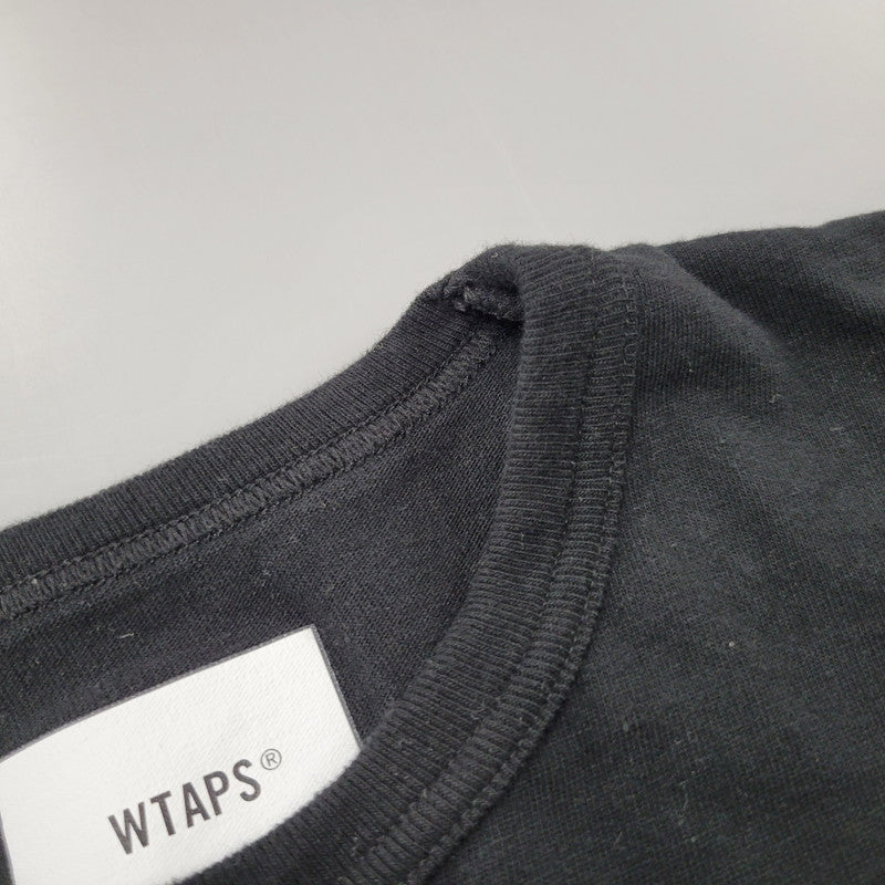 【中古品】【メンズ】 WTAPS ダブルタップス ACADEMY SS COTTON. COLLEGE 241ATDT-CSM21 アカデミー コットン カレッジ 半袖 Tシャツ 142-260909-as-12-izu サイズ：02 カラー：ブラック 万代Net店