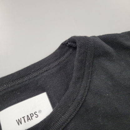 【中古品】【メンズ】 WTAPS ダブルタップス ACADEMY SS COTTON. COLLEGE 241ATDT-CSM21 アカデミー コットン カレッジ 半袖 Tシャツ 142-260909-as-12-izu サイズ：02 カラー：ブラック 万代Net店